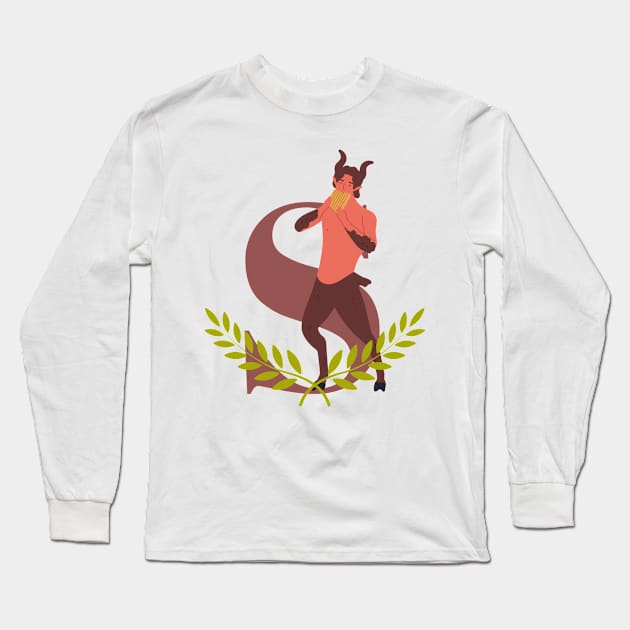 Follow the music, chase the joy - Be a Satyr at heart Long Sleeve T-Shirt by Heartfeltarts